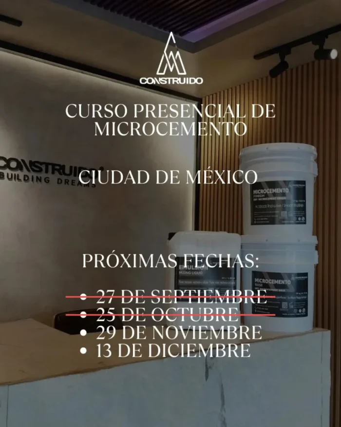 Curso Presencial de Microcemento | CIUDAD DE MÉXICO