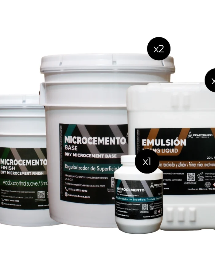 60 M2 – KIT MICROCEMENTO MUROS Y PLAFONES EXTRA LISOS.