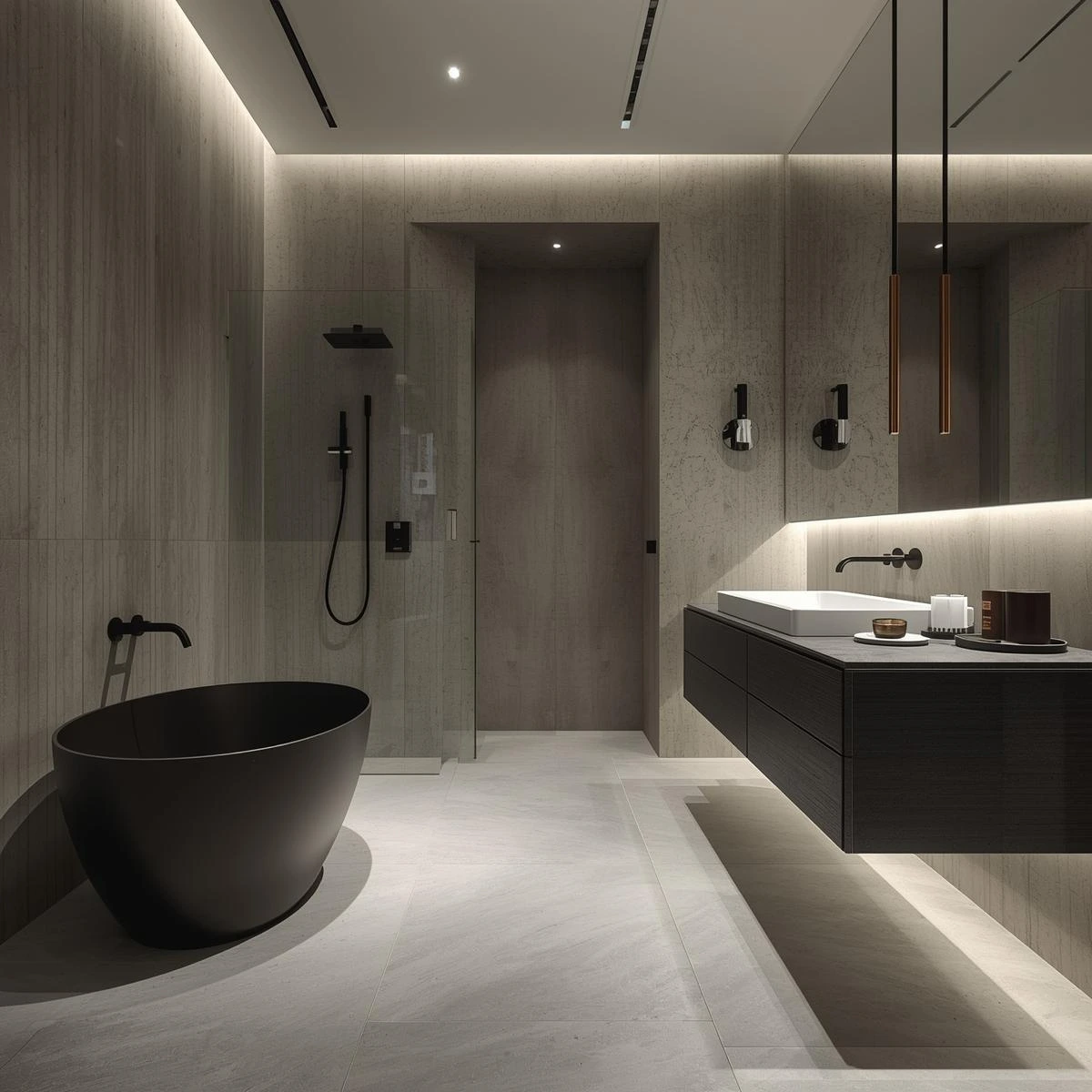 necesito la foto de un baño de lujo con piso de microcemento (1)