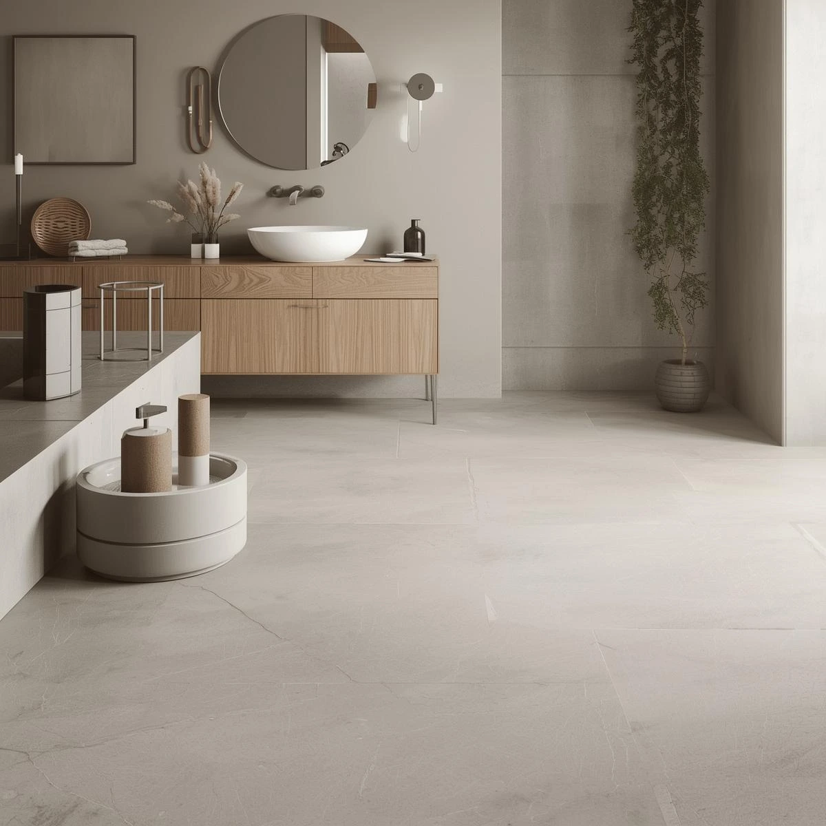 necesito la foto de un baño minimalista con piso de microcemento (1)